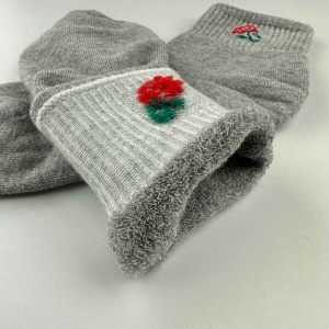 Теплі шкарпетки жіночі класичні однотонні Квітка GM Textile Високі 36-41 Світло-Сірий