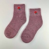 Теплі шкарпетки жіночі класичні однотонні Квітка GM Textile Високі 36-41 Пудровий