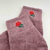 Теплі шкарпетки жіночі класичні однотонні Квітка GM Textile Високі 36-41 Пудровий