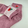 Теплі шкарпетки жіночі класичні однотонні Квітка GM Textile Високі 36-41 Пудровий