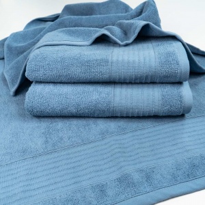 Рушник махровий для душу GM Textile 100х150см Line 400г/м2 (Денім)