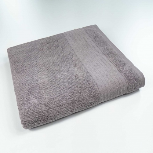Рушник махровий для душу GM Textile 100х150см Line 400г/м2 (Попелястий)