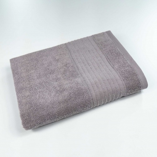 Махровий рушник для обличчя GM Textile 50х90см Line 400г/м2 (Попелястий)