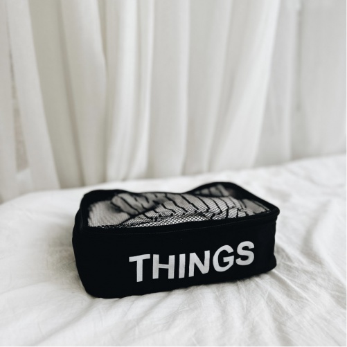 Сумка бавовняна для речей 30x20x10 THINGS (Чорний)