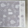 Рушник махровий Новорічний Merry Christmas Ялинки GM Textile 40х70см 500г/м2 (Світло-Сірий)
