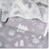 Рушник махровий Новорічний Merry Christmas Ялинки GM Textile 40х70см 500г/м2 (Світло-Сірий)