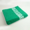 Махровий банний рушник Новорічний Merry Christmas Ялинки GM Textile 70х140см 500г/м2 (Зелений)