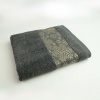 Комплект махрових рушників Новорічні Merry Christmas Сніг 3шт GM Textile 40х70см, 50х90см, 70х140см 500г/м2 (Темно-Сірий)