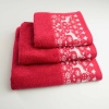Комплект махрових рушників Новорічні Merry Christmas Олені 3шт GM Textile 40х70см, 50х90см, 70х140см 500г/м2 (Червоний) Комплект махрових рушників Новорічні Merry Christmas Олені 3шт GM Textile 40х70см, 50х90см, 70х140см 500г/м2 (Червоний)