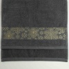 Рушник махровий Новорічний Merry Christmas Сніг GM Textile 40х70см 500г/м2 (Темно-Сірий)
