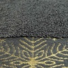 Махровий рушник для обличчя та рук Новорічний Merry Christmas Сніг GM Textile 50х90см 500г/м2 (Темно-Сірий)