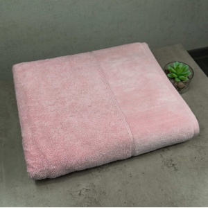 Великий банний рушник махровий GM Textile 100x150 см Преміум якості Milado 550 г/м2 (Рожевий)