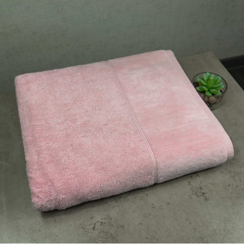 Великий банний рушник махровий GM Textile 100x150 см Преміум якості Milado 550 г/м2 (Рожевий)