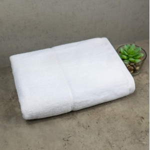 Рушник для обличчя та рук махра/велюр GM Textile 40x70см Преміум якості Milado 550г/м2 (Білий)