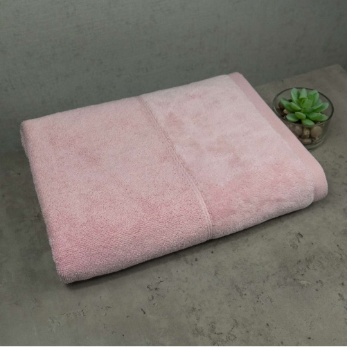 Рушник махра/велюр GM Textile 50x90см Преміум якості Milado 550г/м2 (Рожевий)