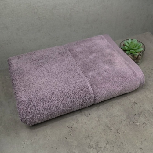 Рушник махра/велюр GM Textile 50x90см Преміум якості Milado 550г/м2 (Виноградний)
