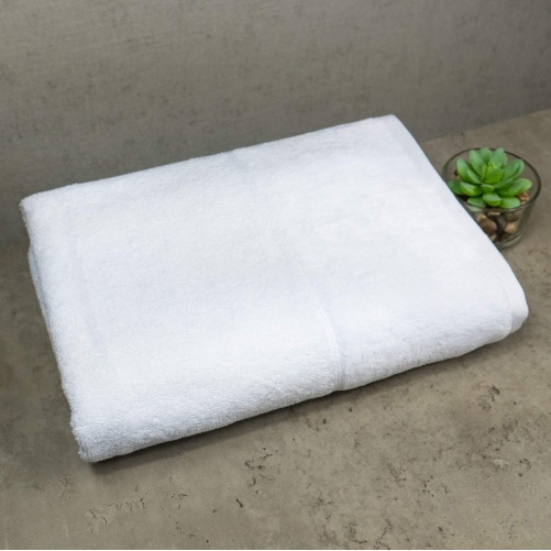 Рушник махра/велюр GM Textile 50x90см Преміум якості Milado 550г/м2 (Білий)