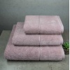 Набір велюр/махра рушників 3шт GM Textile 40x70см, 50x90см, 70x140см Premium Milado 550г/м2 (Кремовий)