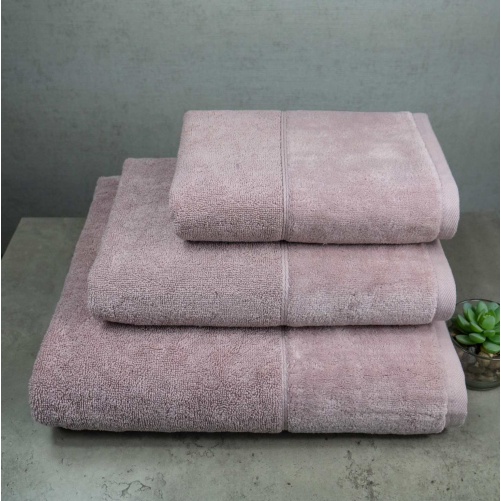 Набір велюр/махра рушників 3шт GM Textile 40x70см, 50x90см, 70x140см Premium Milado 550г/м2 (Кремовий)