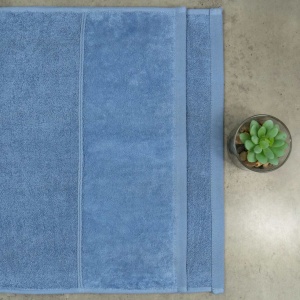 Рушник для обличчя та рук махра/велюр GM Textile 40x70см Преміум якості Milado 550г/м2 (Синій)