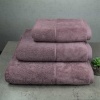 Набір велюр/махра рушників 3шт GM Textile 40x70см, 50x90см, 70x140см Premium Milado 550г/м2 (Попелястий)