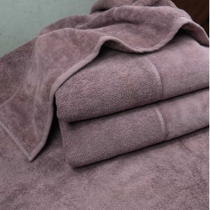 Банний рушник махра/велюр GM Textile 70x140см Преміум якості Milado 550г/м2 (Попелястий)