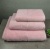 Набір велюр/махра рушників 3шт GM Textile 40x70см, 50x90см, 70x140см Premium Milado 550г/м2 (Рожевий)