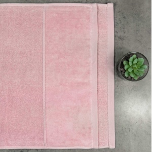 Великий банний рушник махровий GM Textile 100x150 см Преміум якості Milado 550 г/м2 (Рожевий)