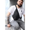 Чоловіча сумка із натуральної шкіри, сумка через плече SKILL Cross body (Чорна)