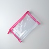 Прозора косметичка трапеція 23x18x5 см (Рожевий)