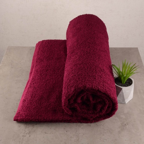Простынь махровая GM TEXTILE 150х200см 400г/м2 (Бордовый)