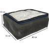 Велика дорожня сумка для речей з ручкою та прозорою вставкою P001 40x31x15 см (Сірий)