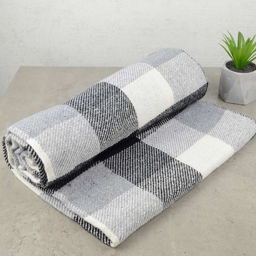Плед-покривало напіввовняний 140х200см 250г/м2 19P-1-grey (Сірий)