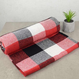 Плед-покривало напіввовняний 140х200см 250г/м2 19P-1-red (Червоний)