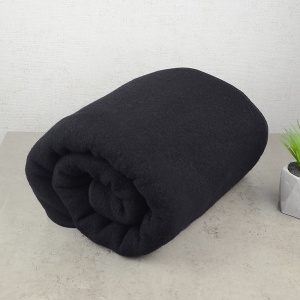 Плед-покривало вовняне 140х200см 400г/м2 4P-18-black (Чорний)