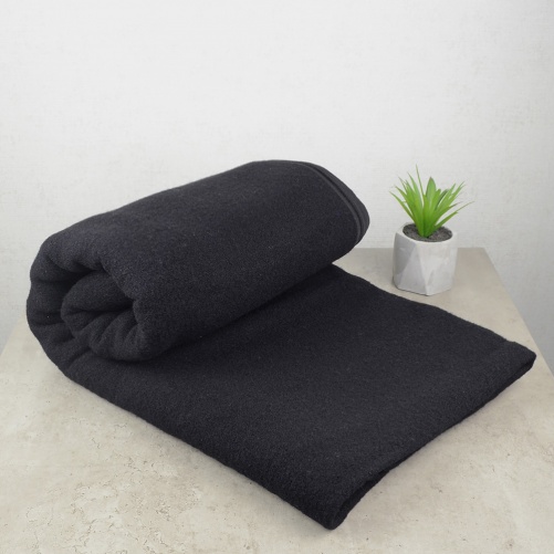 Плед-покривало вовняне 140х200см 400г/м2 4P-18-black (Чорний)