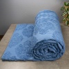 Простирадло-покривало жаккардове махрове 100% Бавовна GM TEXTILE 150x200см 400г/м2 (Блакитний)