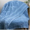 Простирадло-покривало жаккардове махрове 100% Бавовна GM TEXTILE 150x200см 400г/м2 (Блакитний)