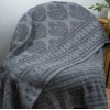 Простирадло-покривало жаккардове махрове 100% Бавовна GM TEXTILE 190x200см 400г/м2 (Сірий)