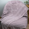 Простирадло-покривало жаккардове махрове 100% Бавовна GM TEXTILE 190x200см 400г/м2 (Світло-Лавандовий)