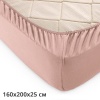 Простирадло на резинці трикотажне GM TEXTILE 160х200х25см 120г/м2 (Світло-коричневий)