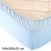 Простирадло на резинці трикотажне GM TEXTILE 180х200х25см 120г/м2 (Блакитний)