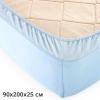 Простирадло на резинці трикотажне GM TEXTILE 90х200х25см 120г/м2 (Блакитний)