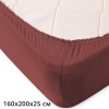 Простирадло на резинці трикотажне GM TEXTILE 160х200х25см 120г/м2 (Коричневий)