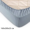 Простирадло на резинці трикотажне GM TEXTILE 160х200х25см 120г/м2 (Сірий)