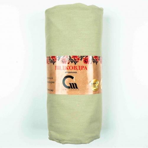Підковдра 145x215 Поплін GM Textile 120 г/м2 Бавовна (Оливковий)