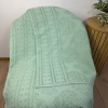 Простирадло-покривало жаккардове махрове 100% Бавовна GM TEXTILE 150x200см 400г/м2 (М'ятний)