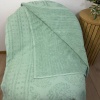 Простирадло-покривало жаккардове махрове 100% Бавовна GM TEXTILE 150x200см 400г/м2 (М'ятний)