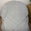 Простирадло-покривало жаккардове махрове 100% Бавовна GM TEXTILE 150x200см 400г/м2 (Світло-сірий з бірюзовим)