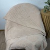 Простирадло-покривало жаккардове махрове 100% Бавовна GM TEXTILE 150x200см 400г/м2 (Бежевий)